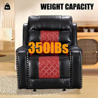 Fauteuil inclinable grand format en similicuir, design américain, pour le salon