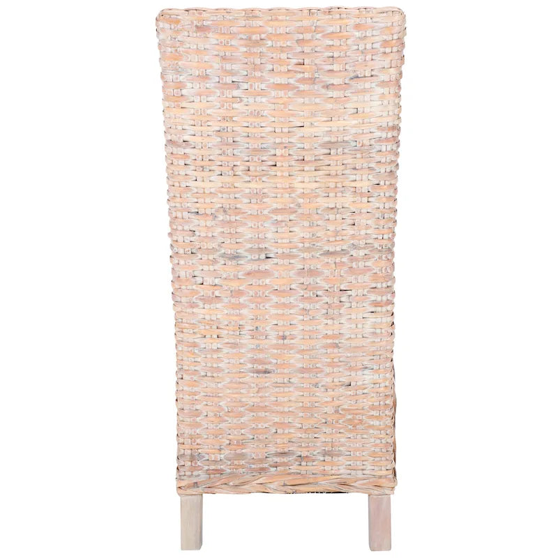 Conjunto de 2 cadeiras de jantar em vime natural 19W x 22D x 41H, estilo boho costeiro