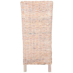 Conjunto de 2 cadeiras de jantar em vime natural 19W x 22D x 41H, estilo boho costeiro