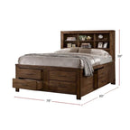 Letto con 6 cassetti sottoletto in noce