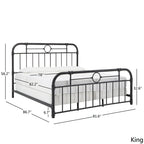Schwarzes Metallbett