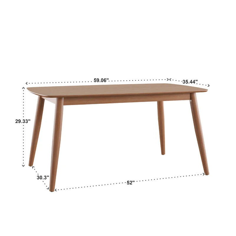 Conjunto de jantar norueguês dinamarquês em carvalho afunilado da iNSPIRE Q Modern