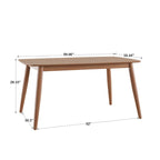 Conjunto de jantar norueguês dinamarquês em carvalho afunilado da iNSPIRE Q Modern