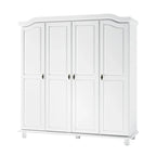 Guarda-roupa de 4 portas Kyle da Palace Imports, 100% em madeira maciça, com portas de madeira maciça ou espelhadas