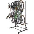 Suporte de arrumação autónomo para 5 bicicletas, com capacidade robusta de 300 Lbs, organizador resistente para guardar bicicletas de forma segura e estável em jardins dianteiros e traseiros