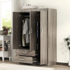 Guarda-roupa com 3 portas e 2 gavetas