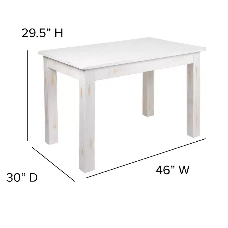 Prostokątny stół do jadalni Flash Furniture 46 x 30 z litej sosny