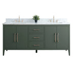 Mobile bagno Vanity Art 72 con doppio lavabo e piano in marmo composito