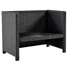 Spa-Umrandung, Spa-Gestell, viereckiges Outdoor-Lounge-Set aus Polyrattan