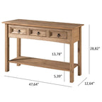 Holzkonsolentisch für den Flur mit 3 Schubladen Corona | Furniture Dash – N/A