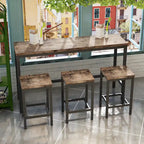 Bistrotisch-Set mit 3 Hockern